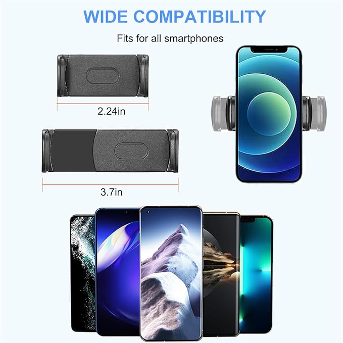 Mic Stand Phone Holder, Flexible Phone Holder for Microphone Stand, Adjustable iPhone Mic Stand Holders, Music Stands Phone Holders for iPhone 14 13 12 MAX Pro Samsung Galaxy All Smartphones