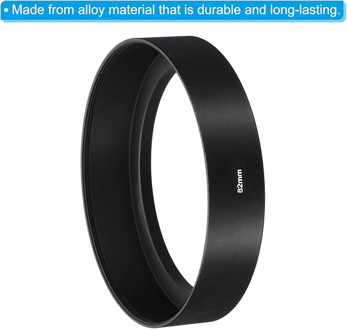 PATIKIL 82mm Lens Hood, Standard Focus Frosted Surface Anti-Reflective Inside Hood for Camera Lens, Black for Nikon, for Fujifilm, for Pentax, for Leica