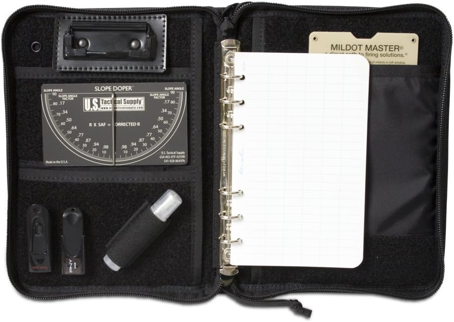 Tactical Notebook Covers | Field Data Cover System | Heavy Duty Zippered Organizer | Fits Notebooks 5” x 7.5” to 5.5” x 8.25"
