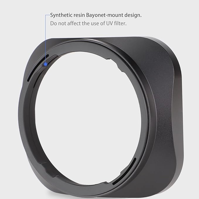 Haoge Bayonet Square Metal Lens Hood for Sigma 23mm F1.4 DC DN Lens LH-SM23