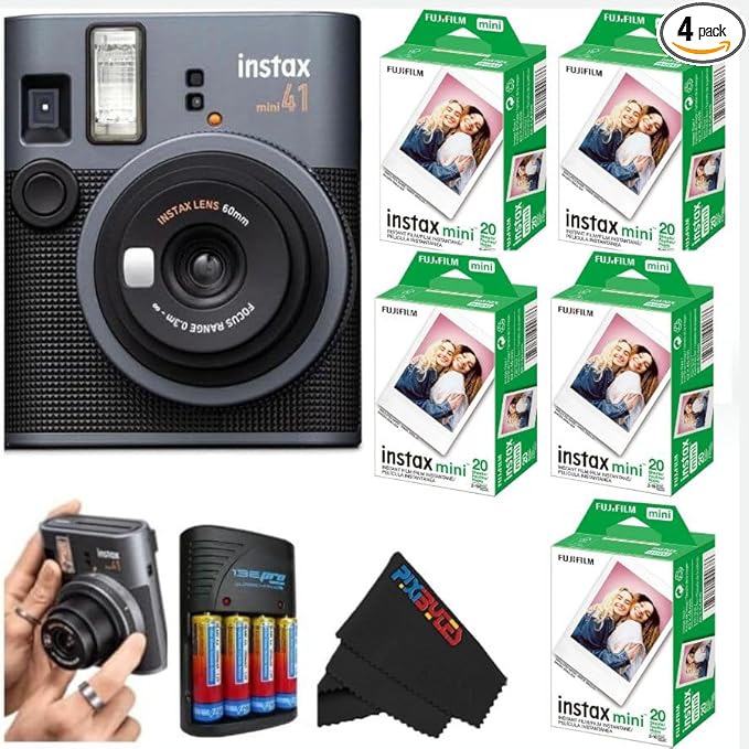 Fujifilm Instax Mini 41 Instant Film Camera... (Camera + 5 Twin Pick)