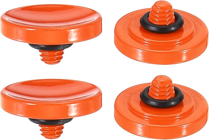 PATIKIL Camera Shutter Button, 4 Pack Soft Shutter Release Button Pure Copper Camera Button Concave Suitable for Nikon for Fujifilm for Leica DSLR/SLR Camera, Orange
