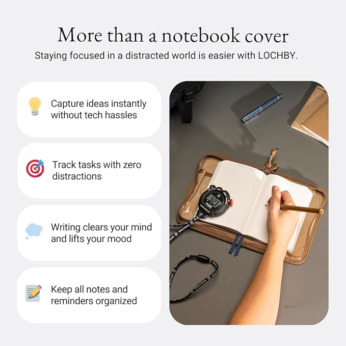 LOCHBY® Field Folio A6 | Zippered Notebook Cover | Water-Resistant Waxed Canvas | Ideal for Travel, Art, & Bullet Journals