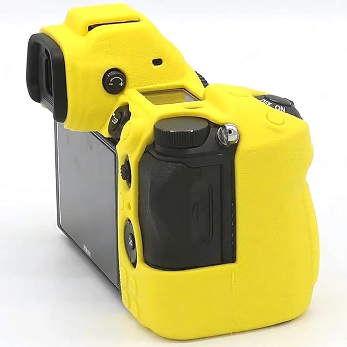 Professional Secure Silicone Camera Case Cover Housing Body Skin for Nikon Z6 Z7 Full Frame Mirrorless Camera (Yellow)