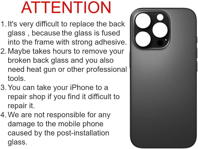 16 Pro Max Back Glass Replacement for iPhone 16 Pro Max Back Cover Glass (Desert Titanium, 6.9 inches) with Pre-Installed Tape +Installation Instruction + Repair Tools (Desert Titanium)