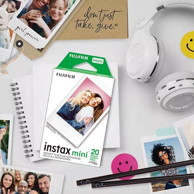 Fujifilm Instax Mini Instant Camera Film (100 Photo Exposure) Bundle with 6AVE Microfiber Cleaning Cloth