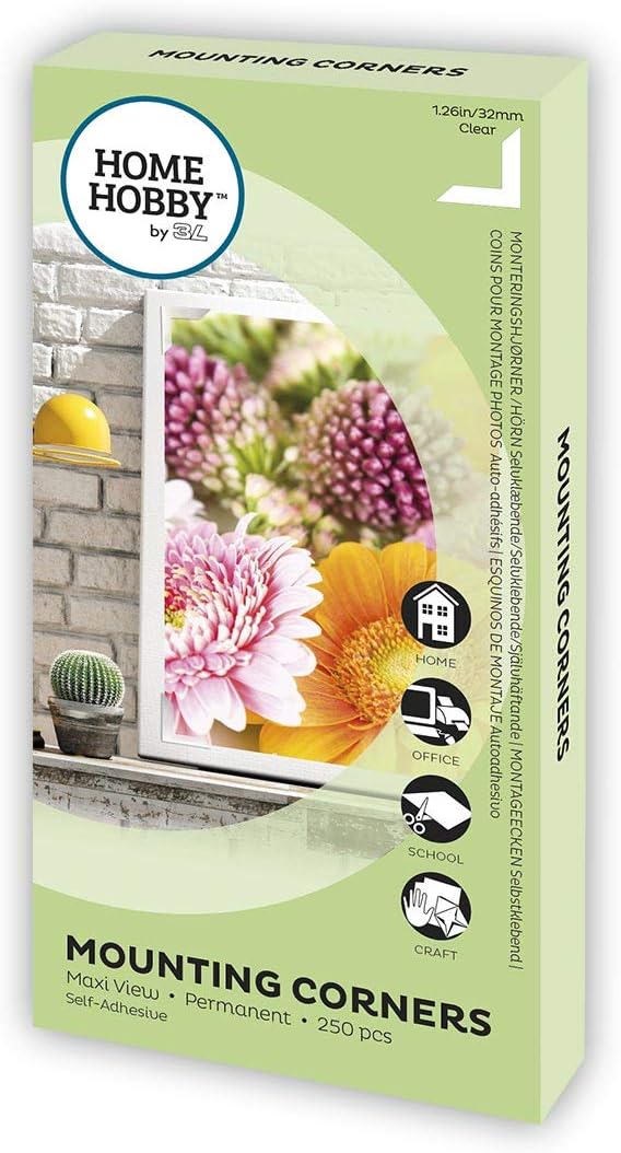 Mounting Corners, Maxi View, 32mm (250 pcs), Clear