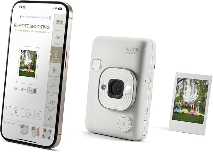 Fujifilm INSTAX Mini LIPLAY Hybrid Instant Camera - Misty White