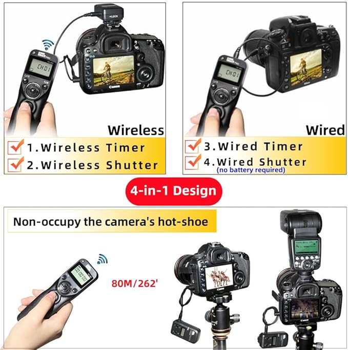 Pixel Timer Shutter Release Remote Control TW283-DC2 Remote Release for Nikon Z7 Z7II Z6 Z6II Z5 D5600 D3300 D5000 D5100 D5200 D5300 D5500 D90 D7000 D7100 D7200 D7500 D780 D610 D750 P7700 P7800