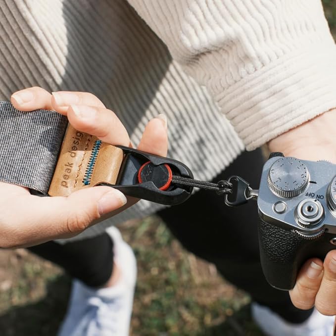 Peak Design Slide Lite Camera Strap, Coyote, Configurable as a Sling, Neck or Shoulder Strap, Quick Release and Connection, Smooth and Grippy Side, Camera Straps for Photographers, 200 lb Capacity