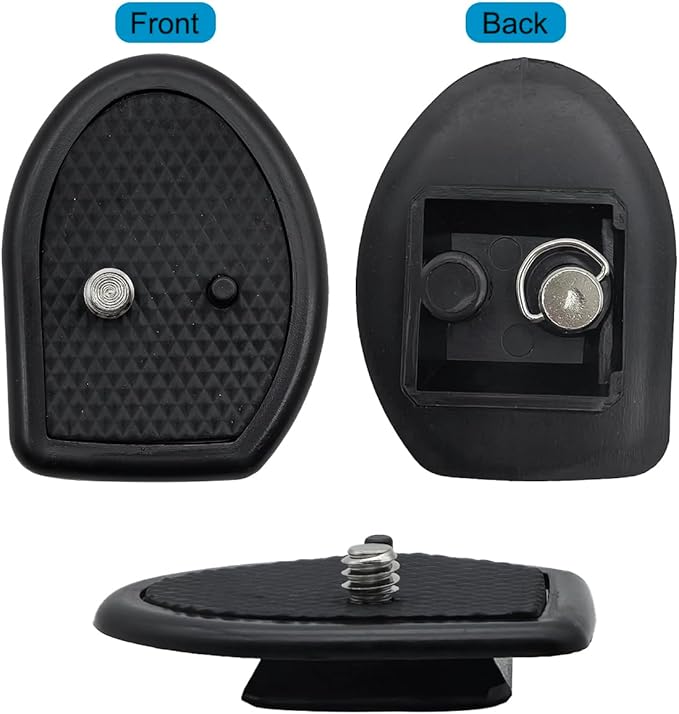 2 Pack 27mm (1-1/16") Quick Release Plate, Universal Camera Tripod Mount Adapter Replacement for 27mm Square Socket Tripod Heads