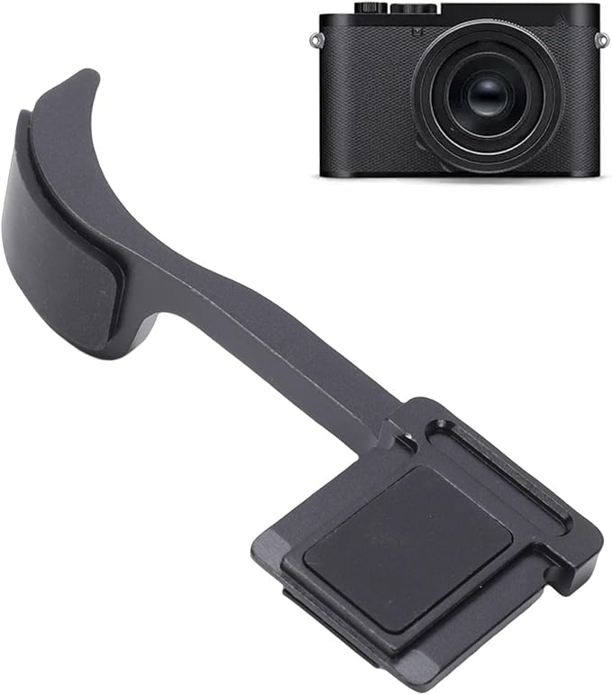 EBTOOLS Thumb Up Grip, CNC Machined Aluminum Alloy Thumb Rest for Q3 Camera, with Anti Scratch Silicone Pad for Stable Hand Hold (Black)