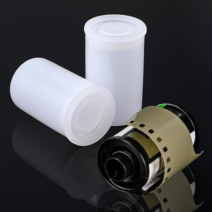100 Pieces Plastic Film Canister Holder 35 mm Empty Camera Reel Containers Storage Containers Case with Lids for Small Accessories Fish Hook Film Beads