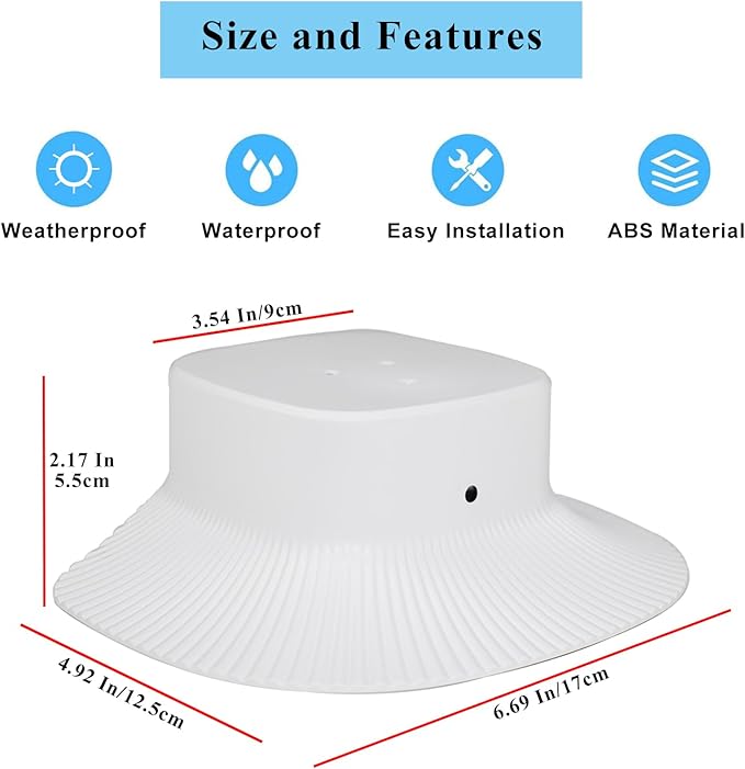 Camera Rain Cover is Only Compatible with Eufy Security SoloCam S340,Sun Shade Rain Shield Outdoor Camera Cover,Protective Cover for Security Cameras,Easy to Install
