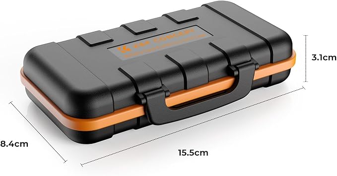 K&F CONCEPT Camera Battery SD Card Holder for 4 SD Cards/6 TF/2 CF/2 XQDs Cards, 2 Slots Battery Storage Case, Water-Resistant Anti-Shock Case for DSLRs, Action Camera Batteries for NP-FZ100