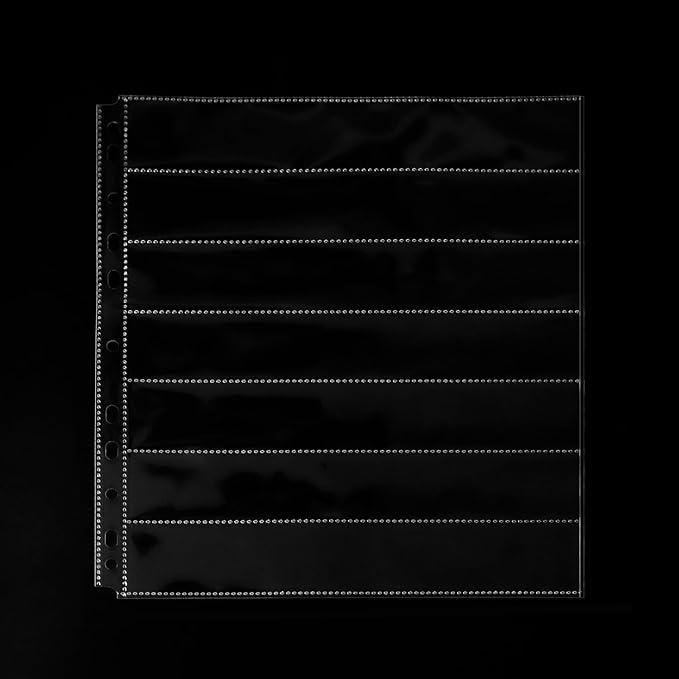 30PCS 35mm Archival Storage Sheets Seven Strips of Five Frames for 135 Negative Page Preservers