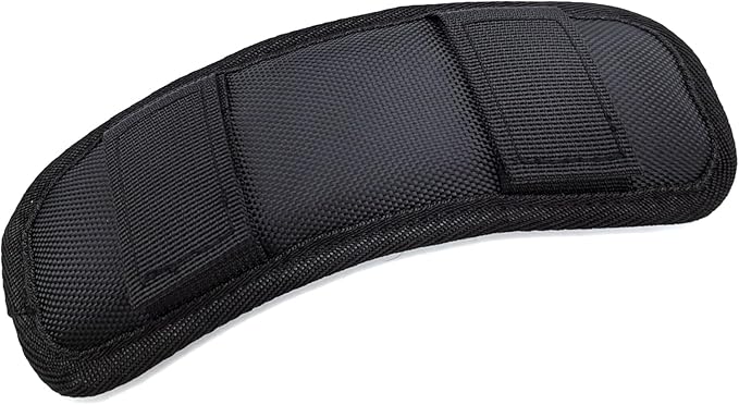 Soft Shoulder Strap Pad, Breathable & Removable Backpack Strap Pads for Bag Strap（1PCS-Black）