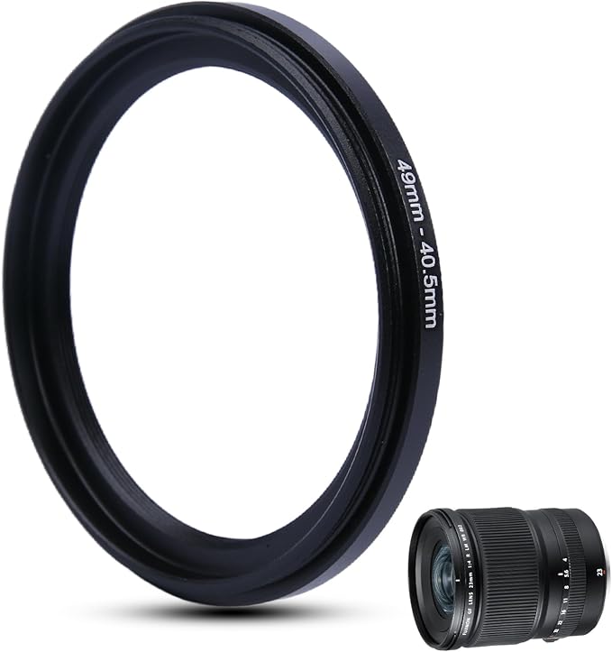 Metal Step Down Ring Filter Adapter - 49mm to 40.5mm - Metal Ring Step Down Rings Adapter Filter Compatible with All 40.5mm UV, CPL, ND, Lens Hood, Threaded Lens ect