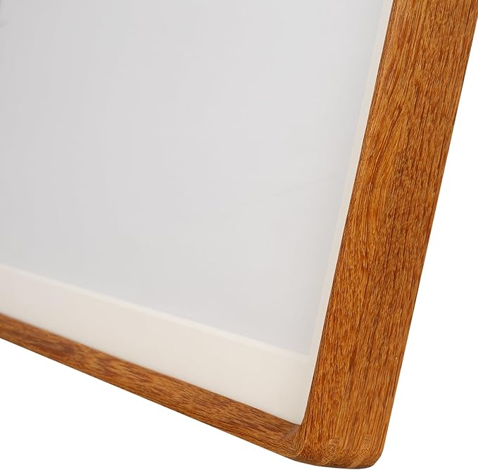 Natural Wood Photo Frames Inspired Tabletop Picture Frame with Mat, Vertical or Horizontal Display (Teak, 14x17 matted to 11x14)