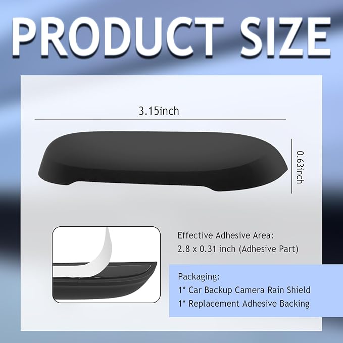 Car Rear View Camera Protection Cover,Wider Back Up Camera Rain Guard for Clarity of Image,Non-Destructive Backup Cameras Rain Shield as Car Modification Accessories