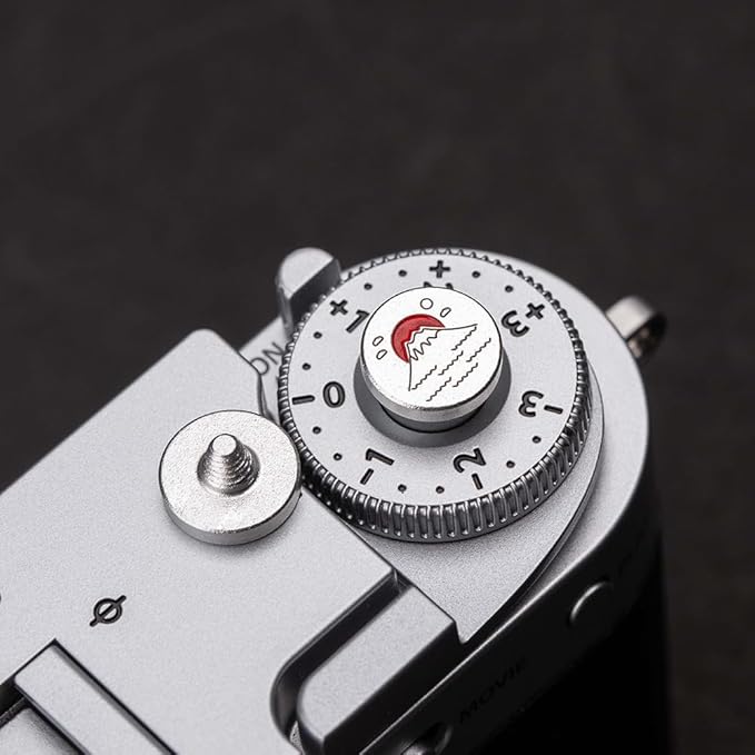 Camera Hot Shoe Cover/Shutter Button, Soft Release Button,Suitable for FUJIFILM XT5 XT4 XT3 XT30 XT20 X100V X100F XT100 X-E3 X-PRO2 X-PRO3 (Mountains and sea-Shutter Button)