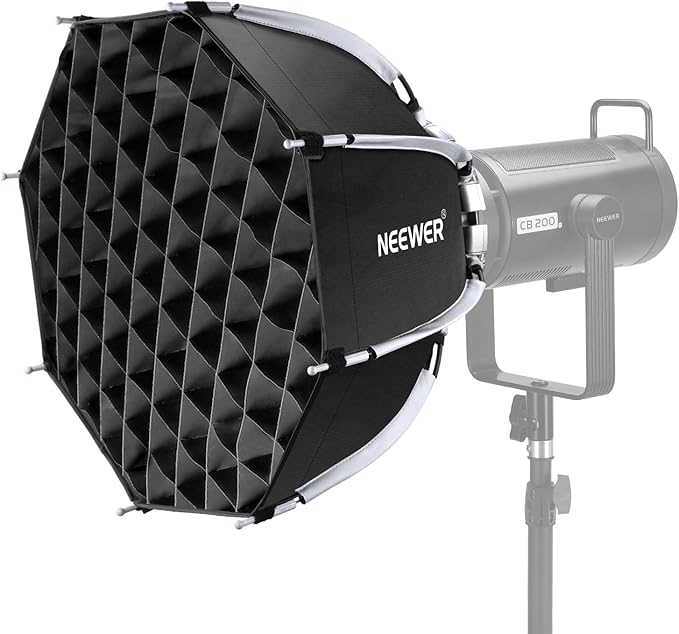 NEEWER 18"/45cm Octagonal Softbox, Quick Release Bowens Mount Softbox with Honeycomb Grid, Light Diffusers, Bag for RGB CB60 CB60B CB200B MS60B MS60C MS150B S101-300W/400W Pro Vision 4 Q4, NS21P