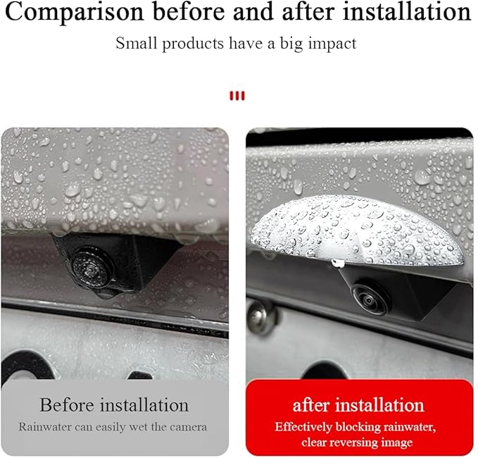 Universal Car reversing Camera rain Cover, car Thick Camera Protection Sticker, Silicone rain Sticker, Non-Destructive Adhesion (White)