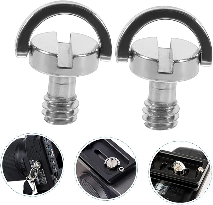 Generic 5pcs D-Ring Camera Screws Tripod Mounting Screws Quick Release Clamp for Camera Tripod