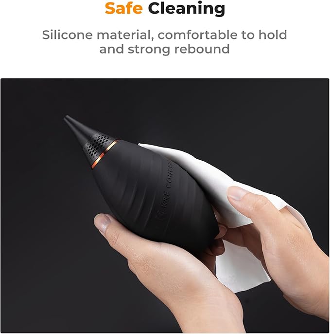 K&F CONCEPT Soft Tip Strong Air Blower, Single Air Intake Camera Lens Blower with Short Nozzle, for Digital SLR Lens Sensor LCD Screens Musical Instruments Keyboards Telescope Filters