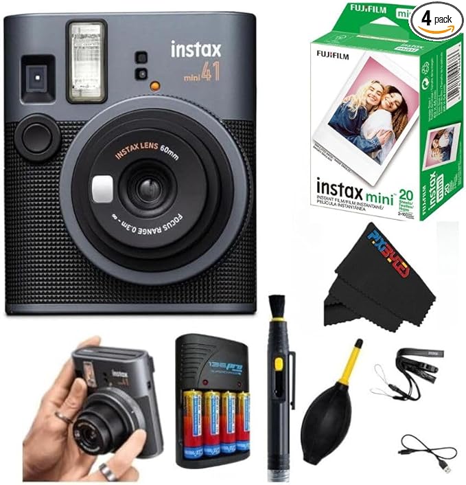 Fujifilm Instax Mini 41 Instant Film Camera... (Camera + 1 Twin Pick)
