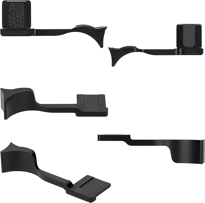 JJC TA-Q3 Thumbs Up Grip for Q3 Camera, Q3 Thumb Grip, Made of Premium Anodized Aluminium Alloy, Silicone Pad, Hot Shoe Grip for Q3, Weight 9G, Size 68.1 x 30.7 x 18mm