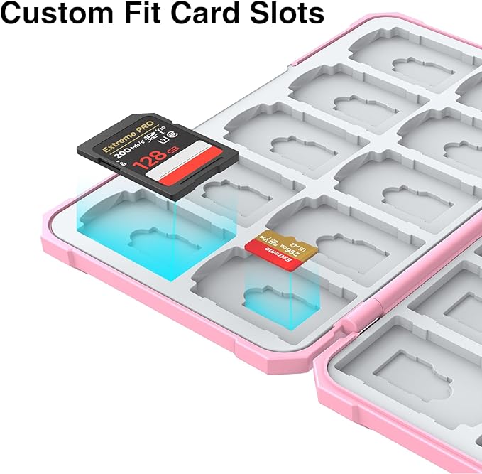THELIFELICIOUS SD Card Holder Memory Card Case for SD/TF Cards, Memory Storage Organizer for 20 SDXC SDHC and 20 TF Cards