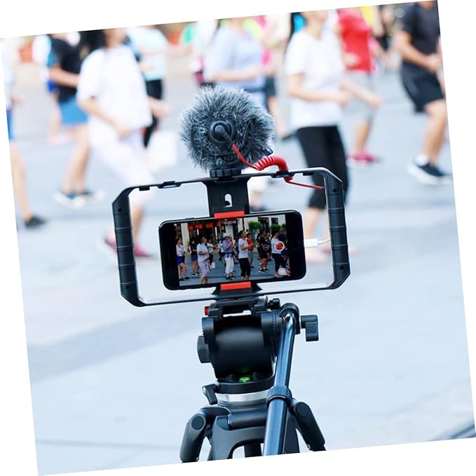 NUOBESTY Smartphone Video Rig Cold Shoe Mounts Handheld Filmmaking Cage for Phone Accessories Compatible Smartphones for Professional Filmmakers