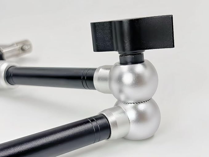11" Magic Arm Clamp Mount with Super Clamp Arm with 1/4" & 3/8" Thread Screw 360° Ball Heads, For Monitor, Flash, LED Light, Microphone, Camera Cage, Action Camera, GoPro, Atomos, SmallRig