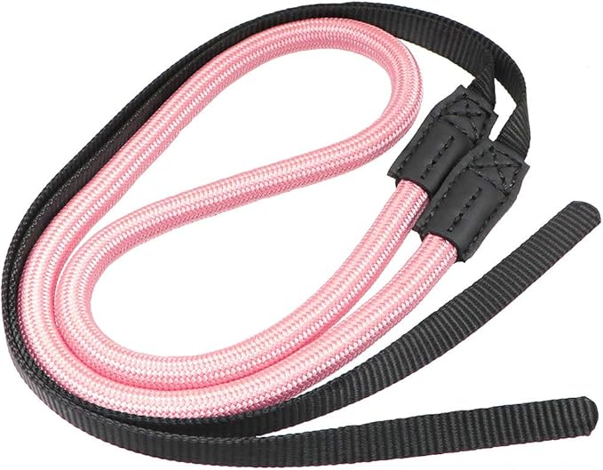 HITHUT Quick Release Camera Neck Strap Shoulder Strap Belt for Mirrorless Digital Cameras Climbing Rope with Quick Release QD Loops Connector with O-Ring Adjustable Length 30-53inch Pink