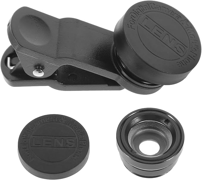 ibasenice 3 in 1 Phone Camera 0. 67x Wide Angle Macro Lens 180 Degree Fisheye Clip-on Professional for Smartphones