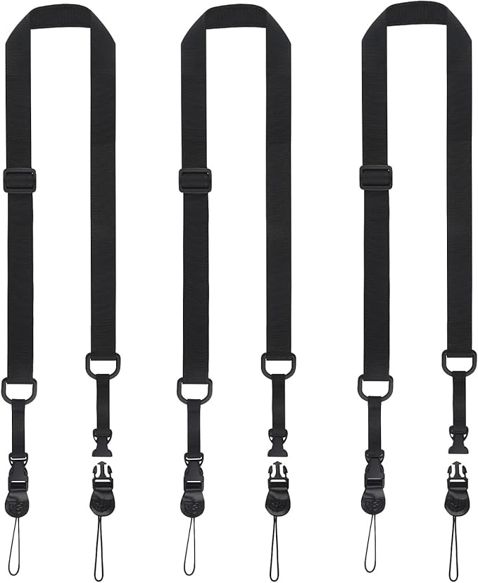 3 Pack Adjustable Shoulder Strap Universal Replacement Nylon Neck Camera Lanyard Quick Release Shoulder Strap for iPad Tablet Case Camera Binocular Crossbody Laptop Luggage Bag