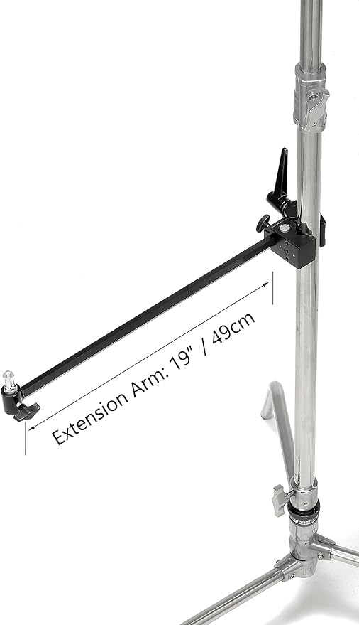 PHOCUS 20" Offset Extension Arm for Convi Clamp, Hex Stud Attach with Super Clamp, Universal Adapter Spigot for Mounting Photo Studio Light or Camera
