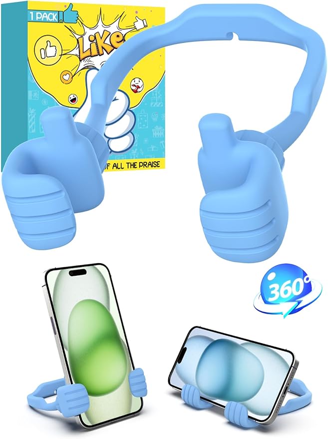 Easter Gifts for Teen Boys Girls Kids: Thumbs Up Lazy Phone Stand Holder Gift for Men Women Adults Funny Gadgets Teenage Dad Father Husband Wife Who Have Everything Easter Basket Stuffers Cute Things
