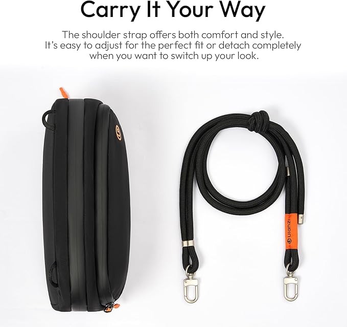 ULANZI YY08 Sling Bag Everyday Shoulder Bag for DJI Osmo Pocket 3/GoPro/Insta360 Action Cameras, Vlog Photography Crossbody Portable Bag Small Camera Case w Detachable Strap, 2L, Gray
