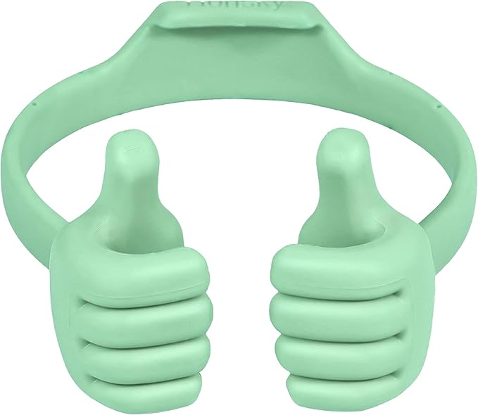 Honsky Cell Phone Stand Holder, Thumbs Up Lazy Phone Stand, Universal Adjustable Flexible, Cute Perfect Valentine's Day Gifts for Him/Her,Gifts for Couples, Compatible with Cell Phones,Light Green