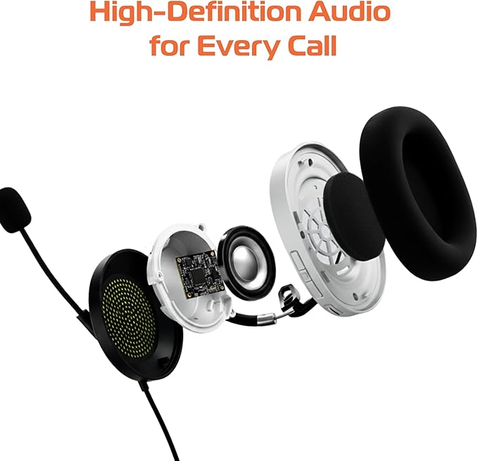 Spracht USB Wired Headphones for Work, WorkIT! Single Ear Computer Headset with Microphone, USB A & USB C Head Sets, Comfortable Wired Headphones with Microphone for Work, Online, Office