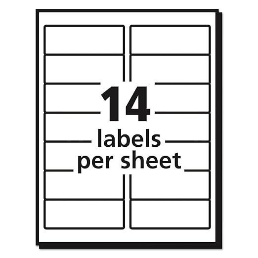 Avery Averyamp;reg; Easy Peel Address Labels for Inkjet Printer, 1-1/3 x 4, White, 350/Pack