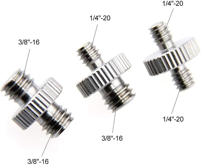 CAMVATE Male to Male Screw Adapter Set for Camera Tripod, 3-Pack