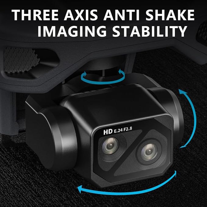 X-Verse SG909 Drones with Camera for Adults 4K, RC Screen, 6KM RC Distance, 3-Axis Gimbal Repeater, Professional Drone with Obstacle Avoidance, Digital GPS Transmission Quadcopter - 3 Batteries for 135min Max Flight Time