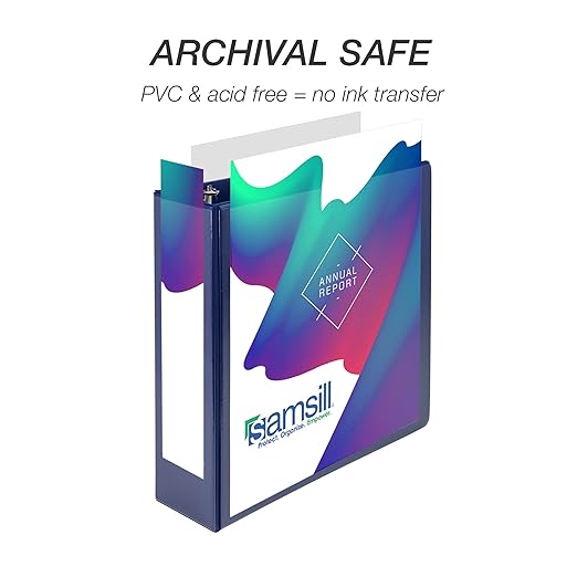 Samsill Durable 3 inch 3 Ring Binder, Made in USA, D Ring Binder, FSC 100% Recycled Chipboard, Blue