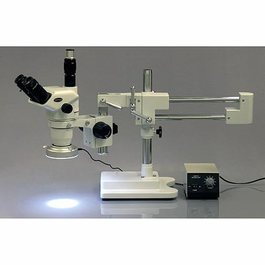 AmScope LED-80M 80-LED Microscope Ring Light w Heavy-Duty Metal Box and Adapter