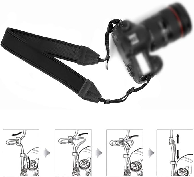 WANBY Camera Strap Padded Shoulder Neck Camera Strap with Quick Release Buckles for DSLR SLR