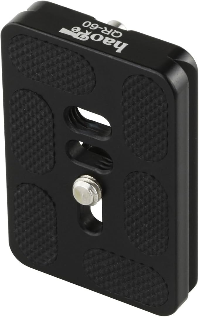 Haoge 60mm QR Quick Release Plate with D-Ring Screw Fits Arca-Swiss Standard for Tripod Ball Head Clamp Camera Lens