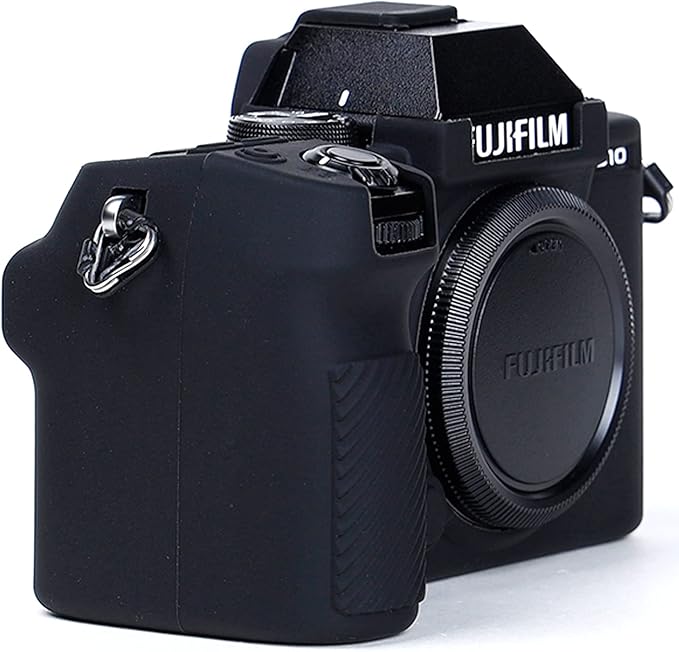 Professional Secure Silicone Camera Cases Bag Housing Rubber Body Skin for Fujifilm X-S10 Mirrorless Camera Fuji XS10 Protective Case (Black)